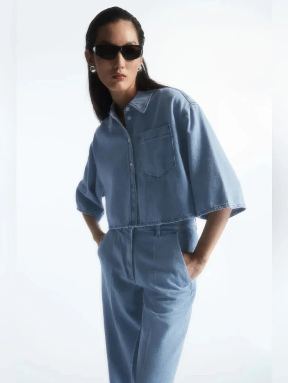 NWT COS Straight-Leg Denim Trousers. Size 12